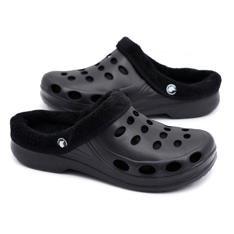 Flameshoes Damen Hausschuhe Warm Schwarz Kroks Eva