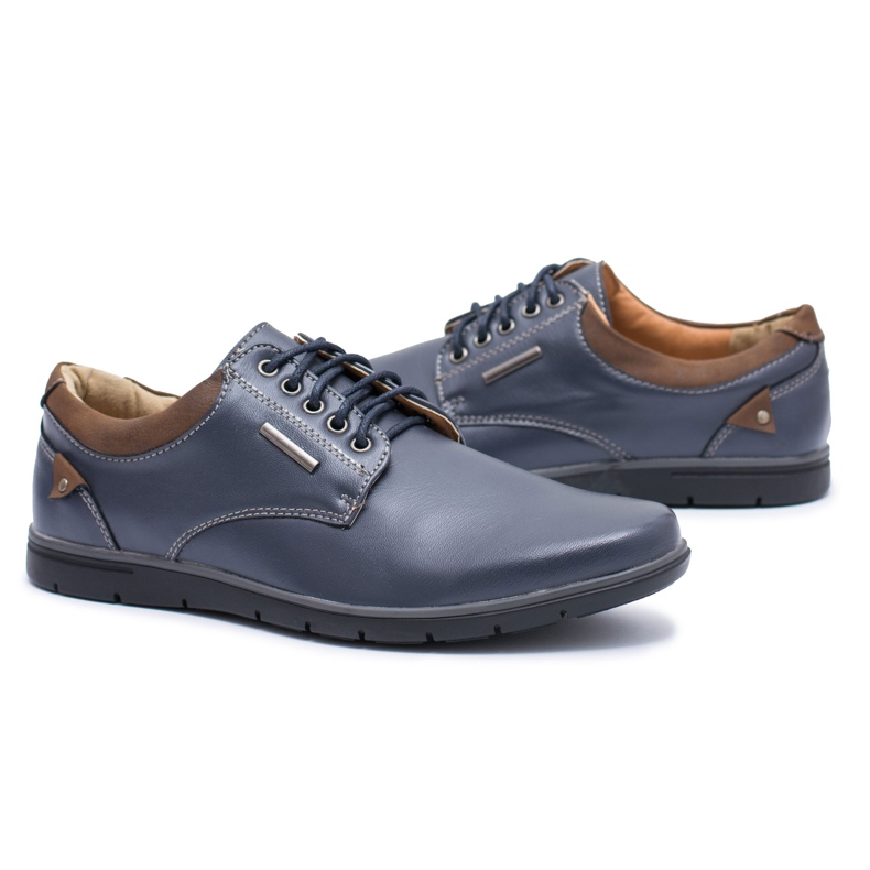 Herren Efrato Marineblaue Brogues navy blau