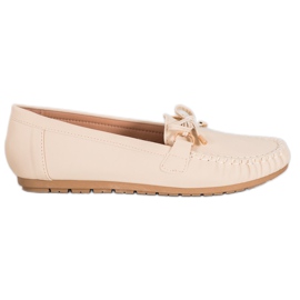 Diamantique Beige Slipper mit Öko-Leder