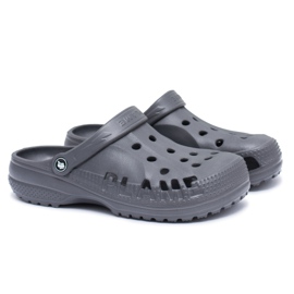 Flameshoes Herren Hausschuhe für Schwimmbad Kroksy Eva Grey grau