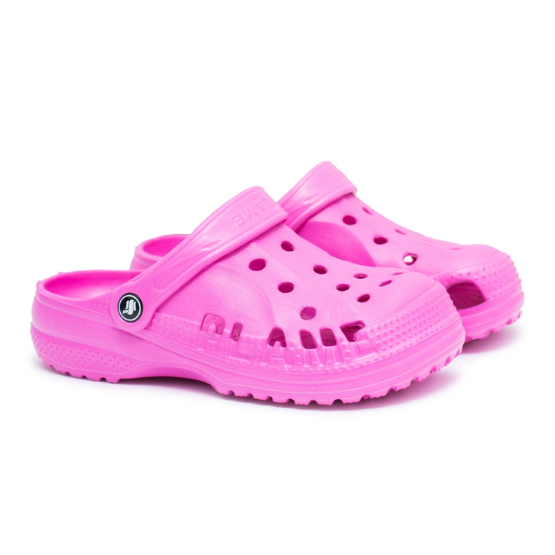 Flameshoes Hausschuhe für Jungen, Mädchen, Kinderschaum rosa Krokodile