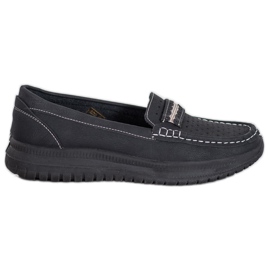 Small Swan Loafer auf der Plattform schwarz