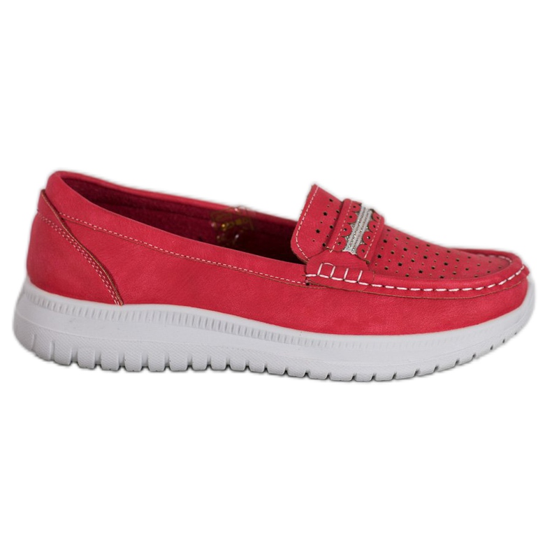 Small Swan Loafer auf der Plattform rot