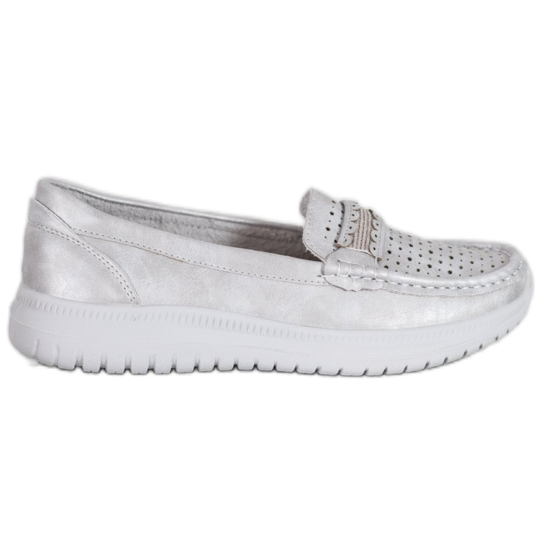 Small Swan Loafer auf der Plattform grau