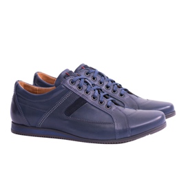 Neex Sportschuhe für Herren aus Leder Sferis navy blau