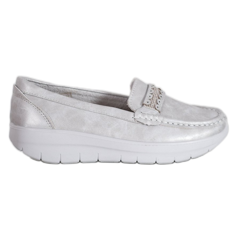 SHELOVET Bequeme Loafer auf der Plattform grau