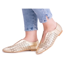 Lu Boo Golden Damen Synthia Slip-On Schuhe