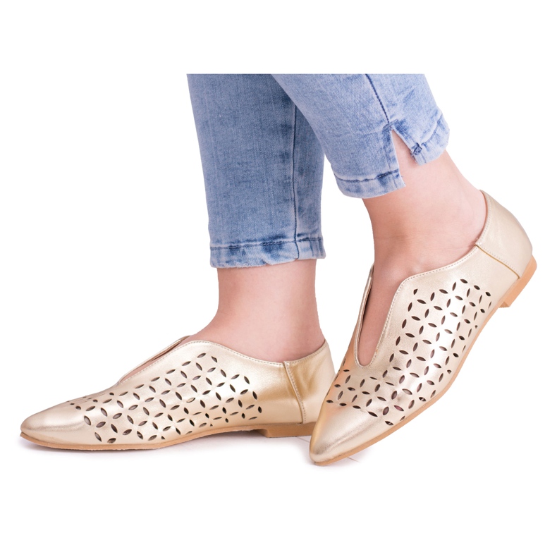 Lu Boo Golden Damen Synthia Slip-On Schuhe