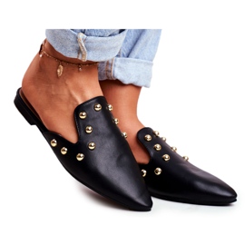 Lu Boo Damen Hausschuhe Mule Seniorita Schwarz