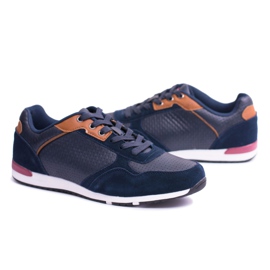 EVE Herren Sportschuhe Redox Leder Marineblau navy blau