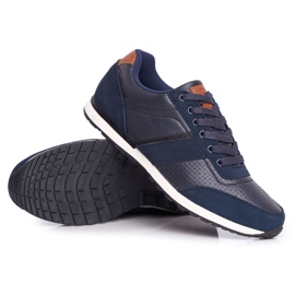 EVE Herren Sportschuhe Redox Leder Marineblau navy blau