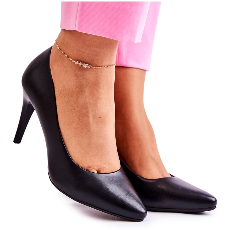 Sergio Leone Matt Pumps Stilettos Schwarz Feliciana