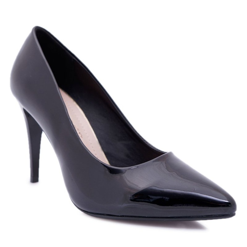 Sergio Leone Lackierte Pumps Stilettos Schwarz Feliciana