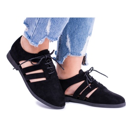 Lu Boo Schwarze Schuhe, Cut-outs Passion