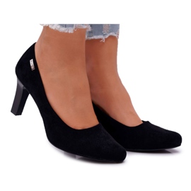 Damen Pumps Sergio Leone Schwarz Wildleder Orsola