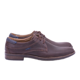 KOMODO Formale Herren Lederschuhe, Braun Santiago