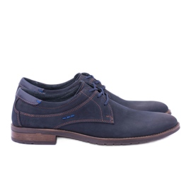 KOMODO Elegante Herren Lederschuhe Santiago Marineblau