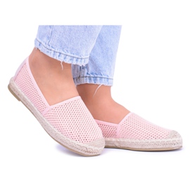 Rosa perforierte Espadrilles für Damen Asumi