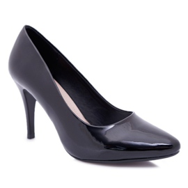 Sergio Leone Lackierte Pumps Stilettos Schwarz Greca