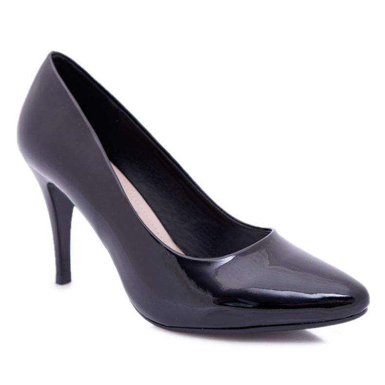 Sergio Leone Lackierte Pumps Stilettos Schwarz Greca