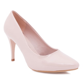 Damen High Heels Sergio Leone Lackiert Beige Greca