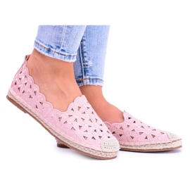 Lu Boo Damen Ballerinas Rosa Espadrilles Macarena Flowers