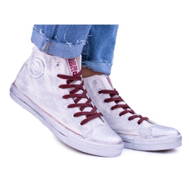 Big Star High Weiß Versilberte Sneakers BB274016