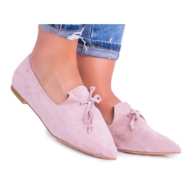 Lu Boo Pink Ballerina In Lordsy Spitz Wildleder Feliciano rosa
