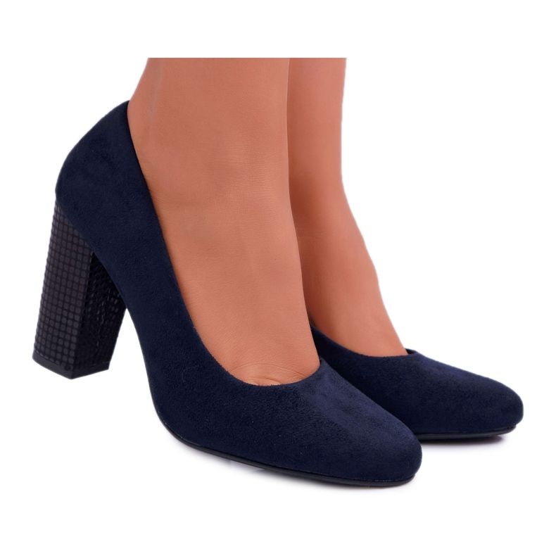 Damen Pumps Sergio Leone PB200 Wildleder Marineblau Selva navy blau