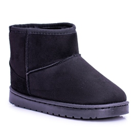 FRROCK Warme schwarze Kinder-Jugend-Schneestiefel Gooby