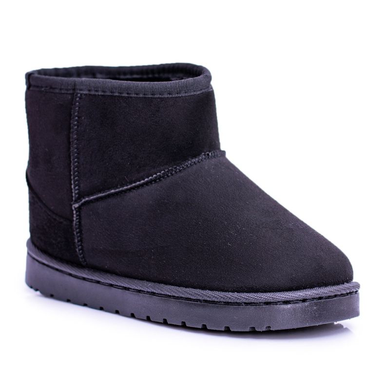 FRROCK Warme schwarze Kinder-Jugend-Schneestiefel Gooby