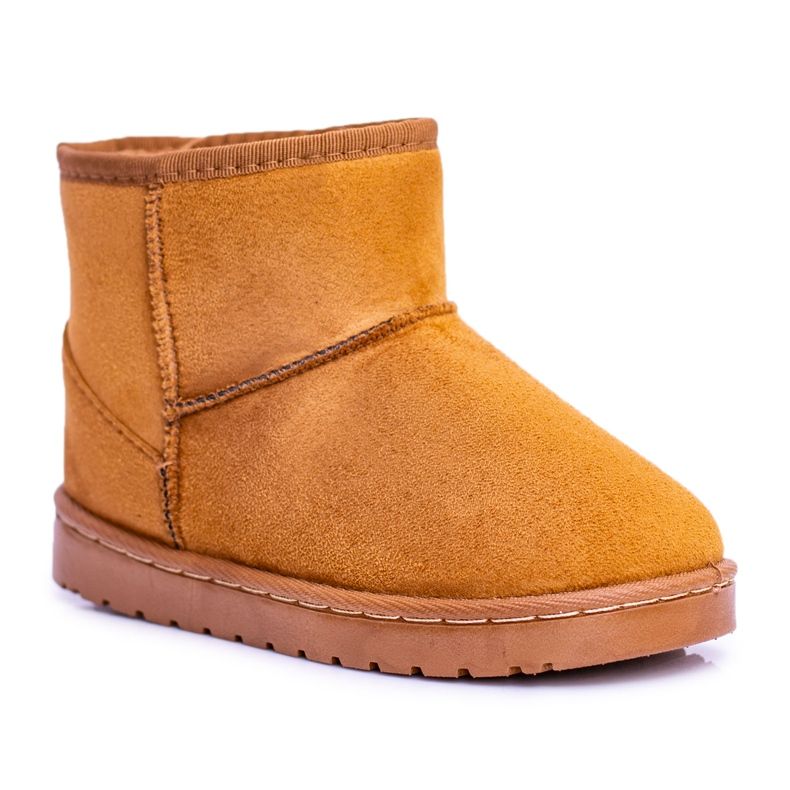 FRROCK Warme Kinder-Jugend-Schneestiefel Khaki Gooby gelb