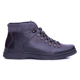 Neex Schwarz Leder Herren Warme Stiefel Timmo Booties