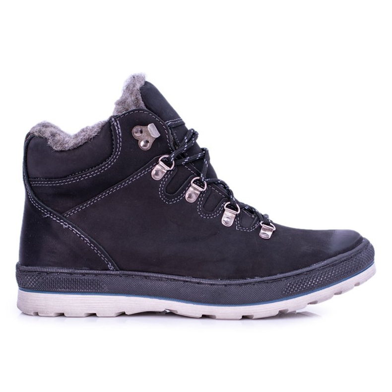 Mario Boschetti Warme Stiefel aus schwarzem Leder für Herren Abelo