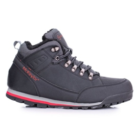 Mckeylor Schwarze Herren Trekkingschuhe mit Reflexfleece