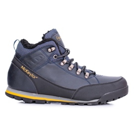 Mckeylor Marineblaue Herren Trekkingschuhe mit Reflexfleece navy blau
