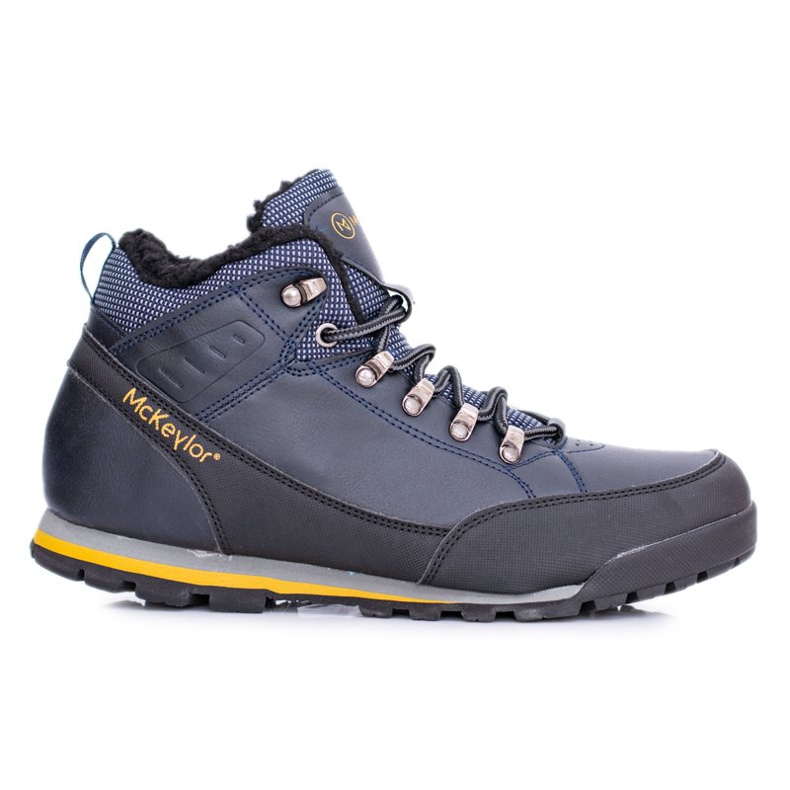 Mckeylor Marineblaue Herren Trekkingschuhe mit Reflexfleece navy blau