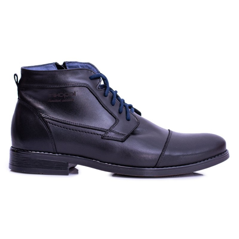 Nikopol Schwarze Herren Lederstiefel mit Reißverschluss von Gregory