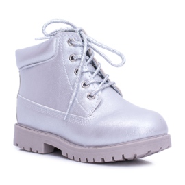 FRROCK Silberne isolierte Trappers Dexter Stiefel für Kinder