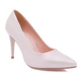 Sergio Leone Pearl Pumps Stilettos Nude Feliciana beige