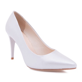 Sergio Leone Pearl Pumps Stilettos Silber Feliciana grau