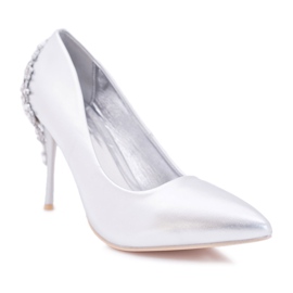 Belluci Silberne High Heels für Damen mit Larento-Dekor grau