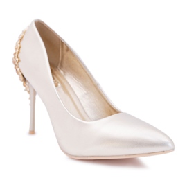 FB1 Damen Stilettos in Gold mit Larento-Dekor golden