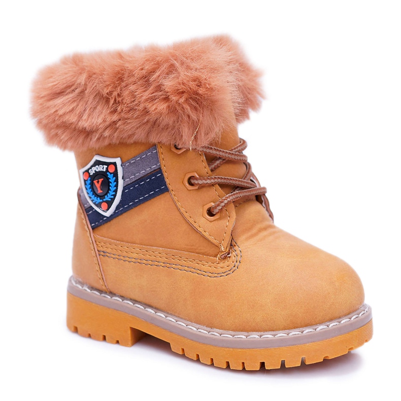 Kinderstiefel für Jungen mit Fell Camel Cobi braun