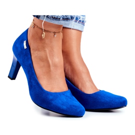 Damen Pumps Sergio Leone Suede Indigo Orsola blau