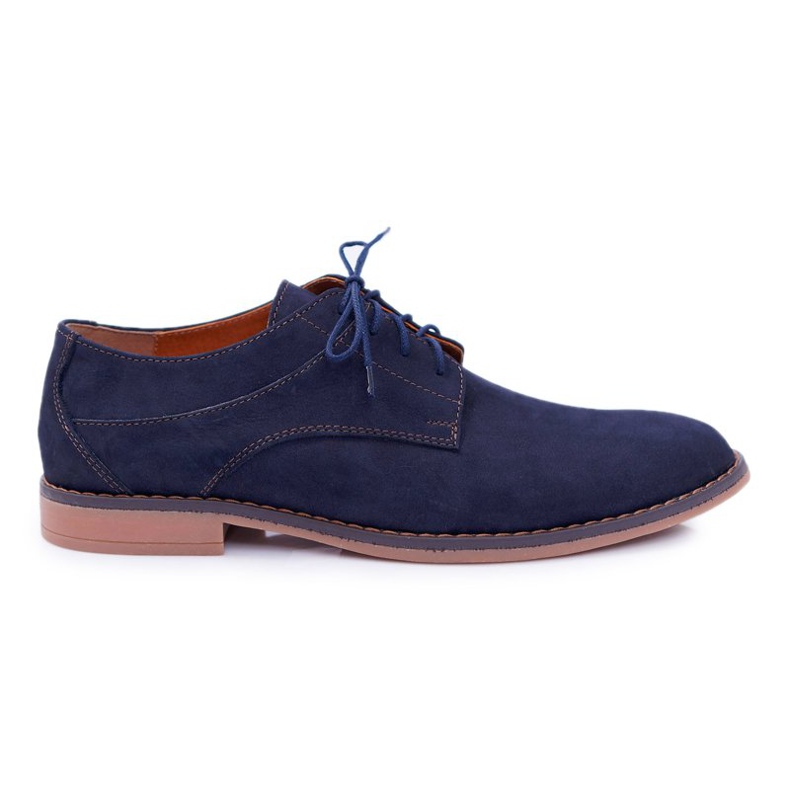 Bednarek Polish Shoes Herren Brogues Bednarek Nubuk Navy Atletos blau
