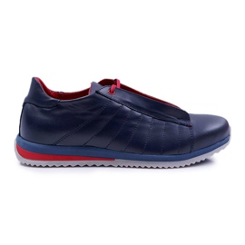 Bednarek Polish Shoes Herren Brogues Bednarek Sport Lederschuhe Marineblau Geos
