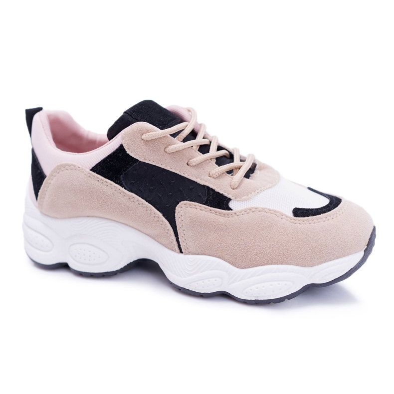NFR Damen Sportschuhe Wildleder Beige Lollipop