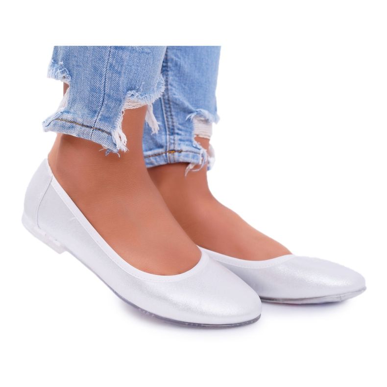 Damen Ballerinas Sergio Leone Silver Plex grau