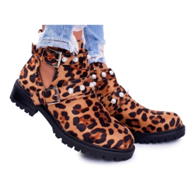 NFR Pantherstiefel mit Ausschnitten Cadenza braun